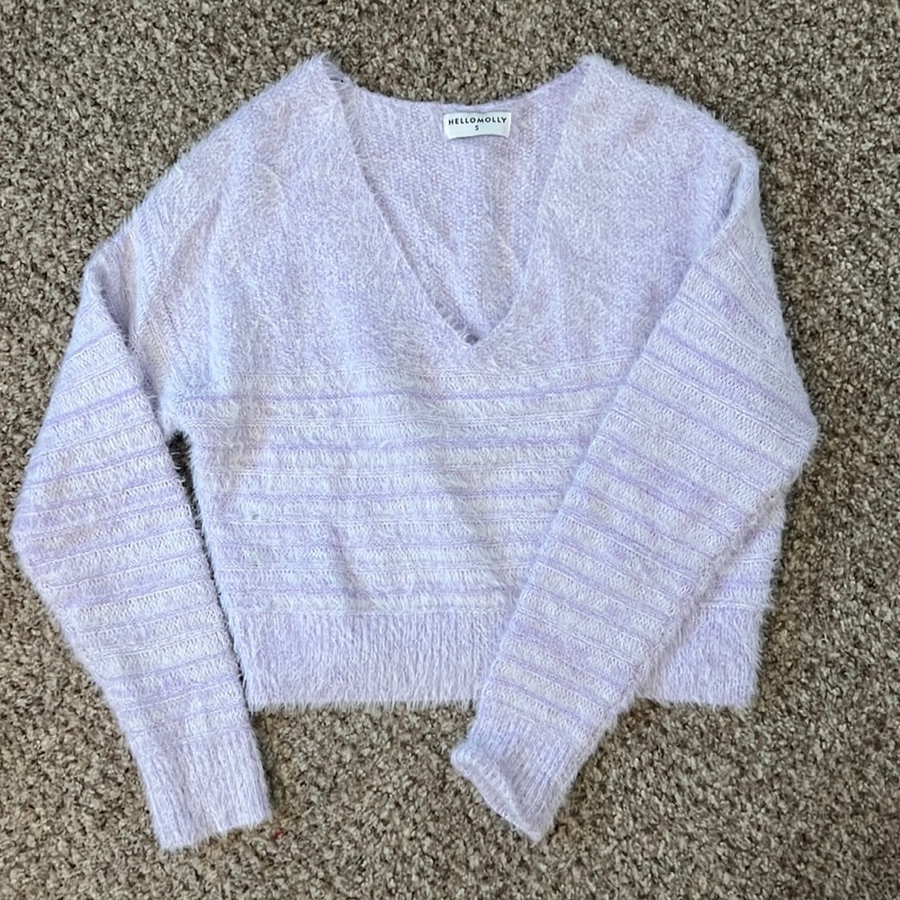 HELLO MOLLY LAVENDER SWEATER